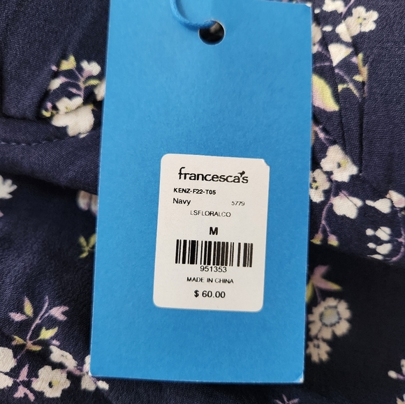 NWT Kenzie Floral Corset Blouse sweetheart neck - Picture 10 of 15